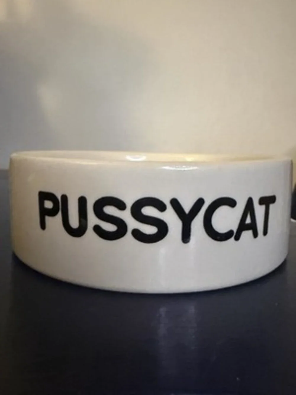 Vintage “Pussycat” Pet Food Water Bowl Dish Cat Dog Ceramic Made in England